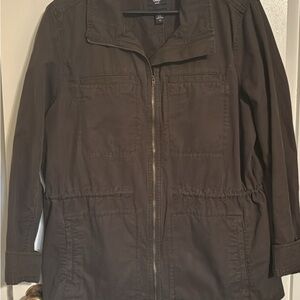 GAP Women's Utility Jacket in olive green